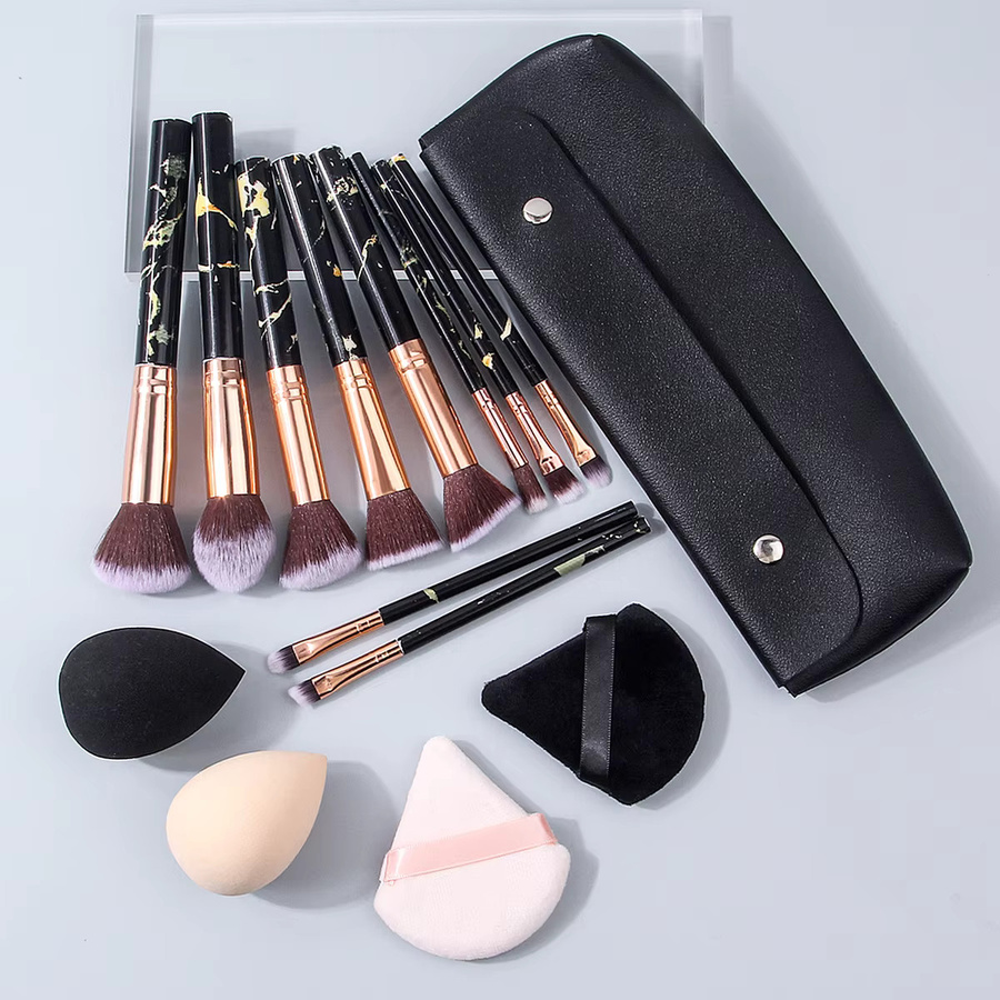 KOSSHOW Make-up Pinsel Set mit Schwämmen und Aufbewahrungstasche, Unisex - Bild 2