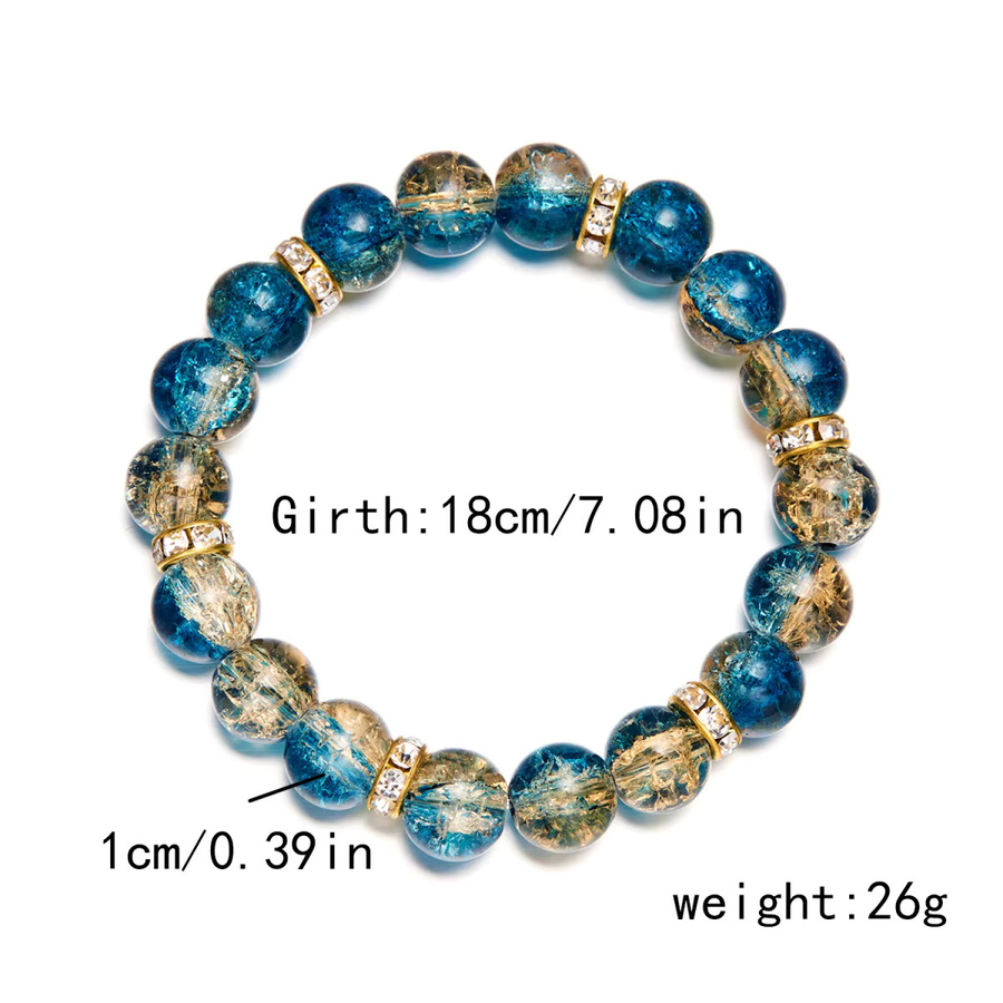 Rinhoo Armband, Bunte Glasperlen, Kristall, Perle, Unisex - Bild 2