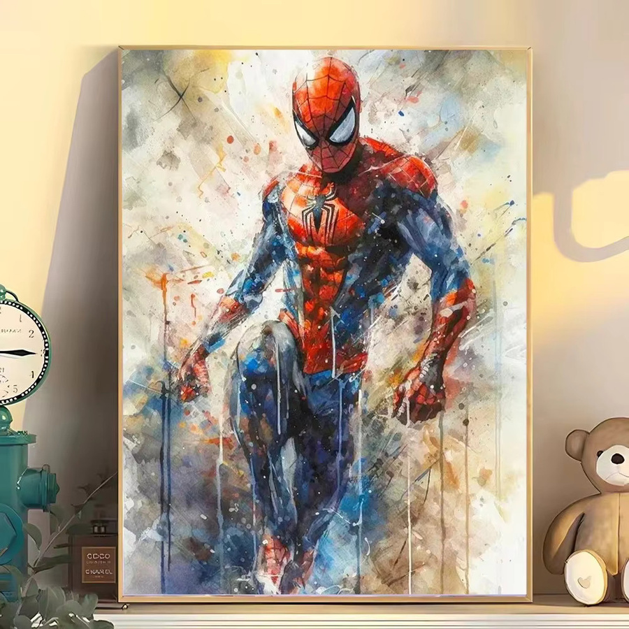 Kayou Marvel Leinwandgemälde mit Spider-Man, Iron Man und Deadpool als rahmenloses Kunstposter in Multicolour - Bild 2