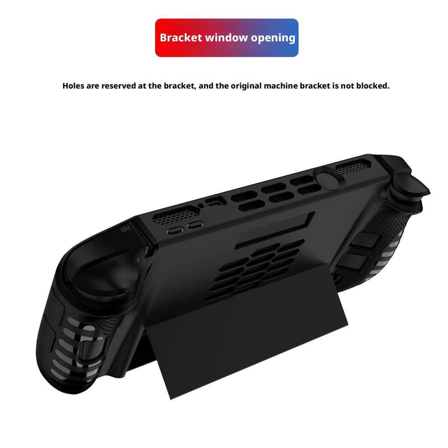 Lenovo Legion Go 2 weiche TPU-Schutzhülle in Schwarz mit kratzfestem Griff und integriertem Ständer - Bild 5