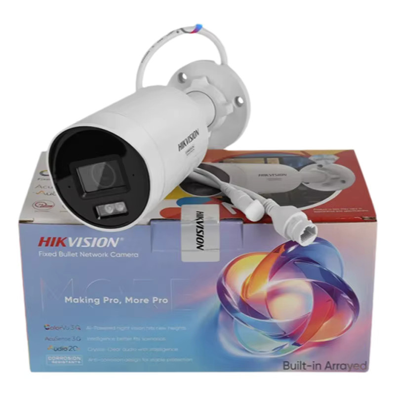Hikvision 4K 8MP DS-2CD2087G3-LI2UY ColorVu3.0 Acusense3.0 Netzwerkkamera mit Smart Hybrid Light, Dual MIC und WDR in Weiß - Bild 1