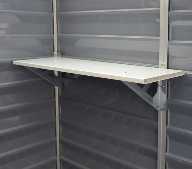 Palram - Canopia Regal für Skylight Gerätehaus in Weiß aus Kunststoff - Bild 1