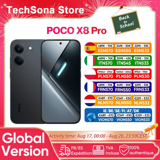 Xiaomi POCO X8 Pro 5G Smartphone mit Dimensity 8500-Ultra, 6,59 Zoll 1,5K 120Hz AMOLED-Display, 6500mAh Akku und NFC, Globale Version - Bild 1