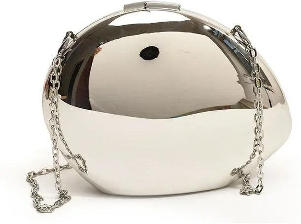 LChome Clutch Tasche Acryl, Muschelform, Silber, Damen - Bild 1