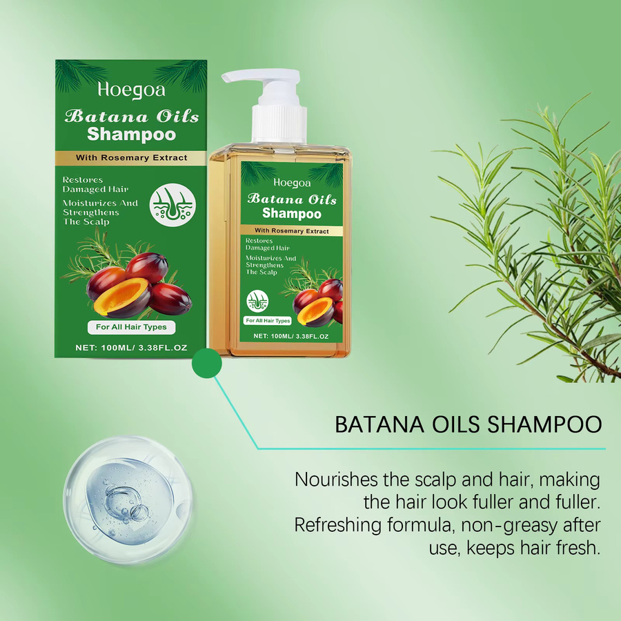HOEGOA Shampoo mit Batana-Öl und Rosmarin, 100/300 ml, Unisex - Bild 2