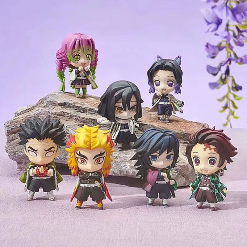 Bandai Demon Slayer Anime Figuren Set aus Kunststoff, mehrfarbig, Raumdekoration - Bild 5