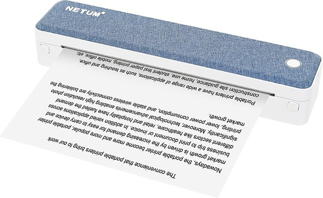 NETUM LT-A10 Tragbarer A4 Thermodrucker mit Bluetooth für Geschäftsreisen, Tintenloser Druck mit 203 DPI, Wiederaufladbar - Bild 1