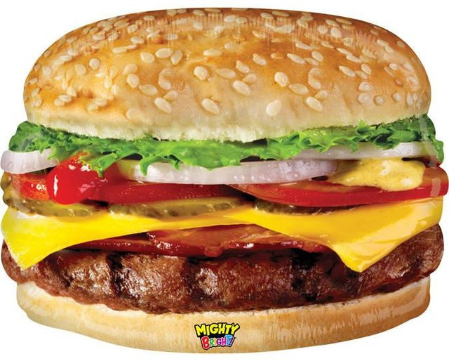 Grabo Folienballon Cheeseburger, Multicolor, Höhe: 79 cm - Bild 1
