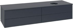 V&B Waschtischunterschrank Antao ohne Frontstruktur in Lacquer Blau, B: 160 cm, T: 50 cm - Bild 1