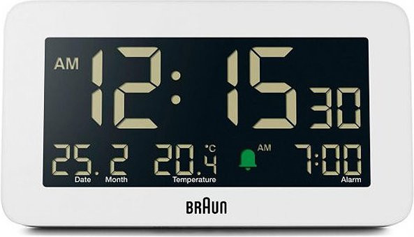 Braun BC10W digitaler Wecker in Weiß - Bild 1