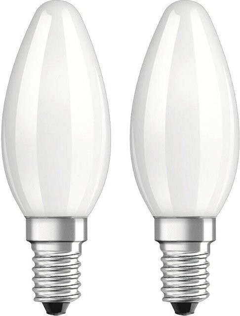 Osram LED-Leuchtmittel Kerzenlampe E14 2er Set, Warmweiß, 4 W, H x Ø: 10 x 3,5 cm - Bild 1