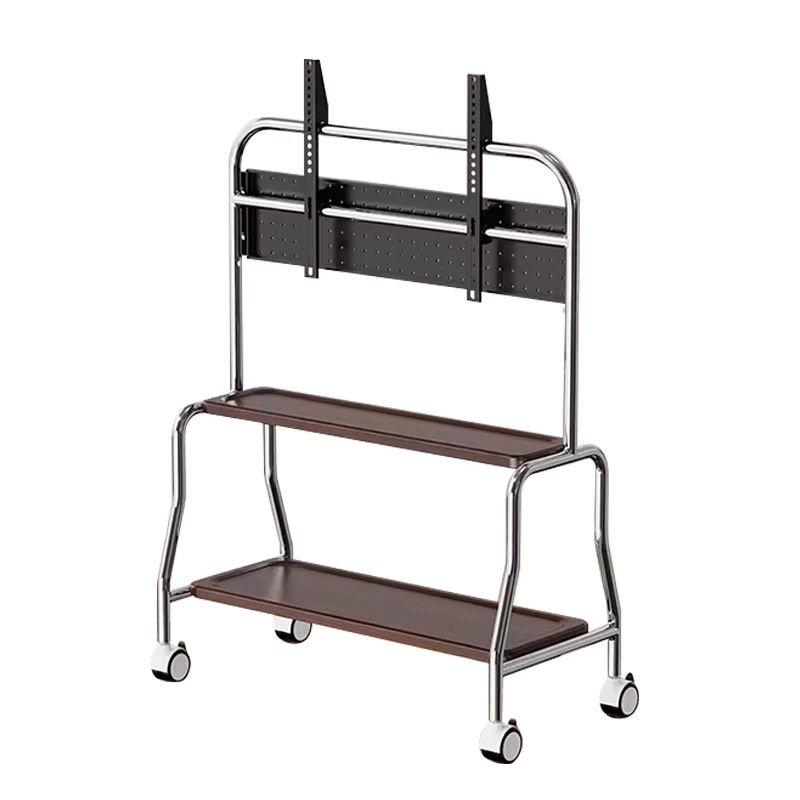 BEISHI TV-Wagen in Schwarz mit Rollen für Fernseher von 32 bis 75 Zoll, moderner Bodenständer aus Metall mit max. VESA 600 x 400 mm und einer Traglast von bis zu 50 kg - Bild 4