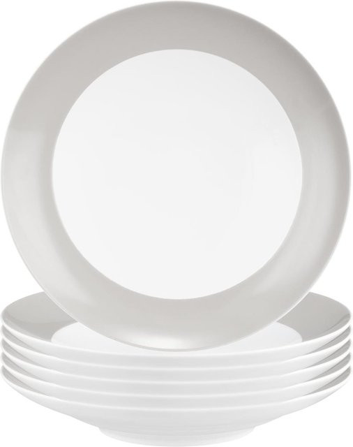 Seltmann Weiden Suppenteller Liberty Pure Colors Weiß, 6er Set, Durchmesser: 23,5 cm - Bild 1