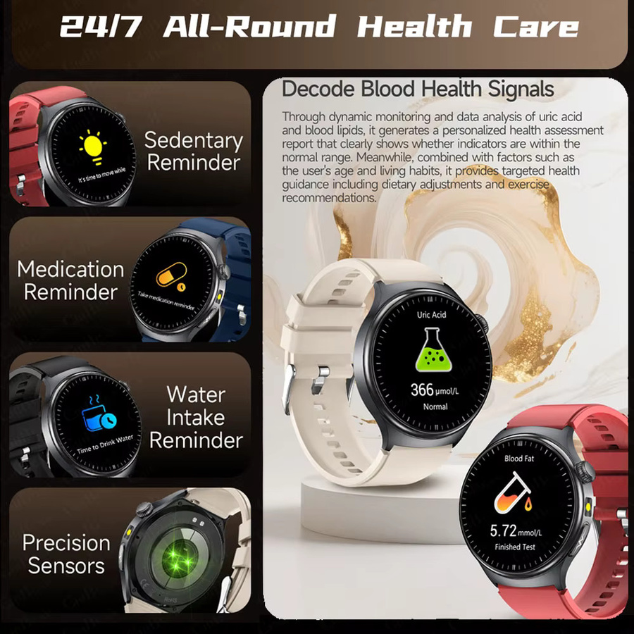 ChiBear Smartwatch, Grau, Herren, EKG, Calling - Bild 3