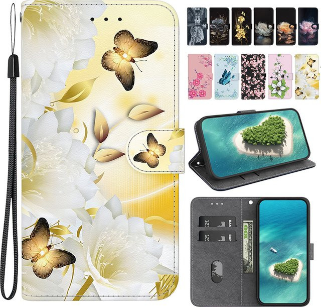 Magnetische Cartoon Flip Wallet Case Stand Hülle für Samsung Galaxy A-Serie in Multicolour - Bild 1