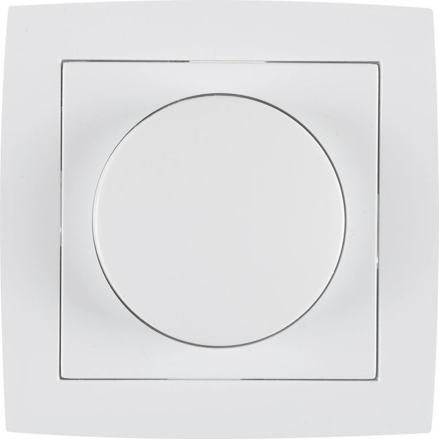 OBI Phasenabschnittdimmer Tauri mit Rahmen in Polarweiß - Bild 1