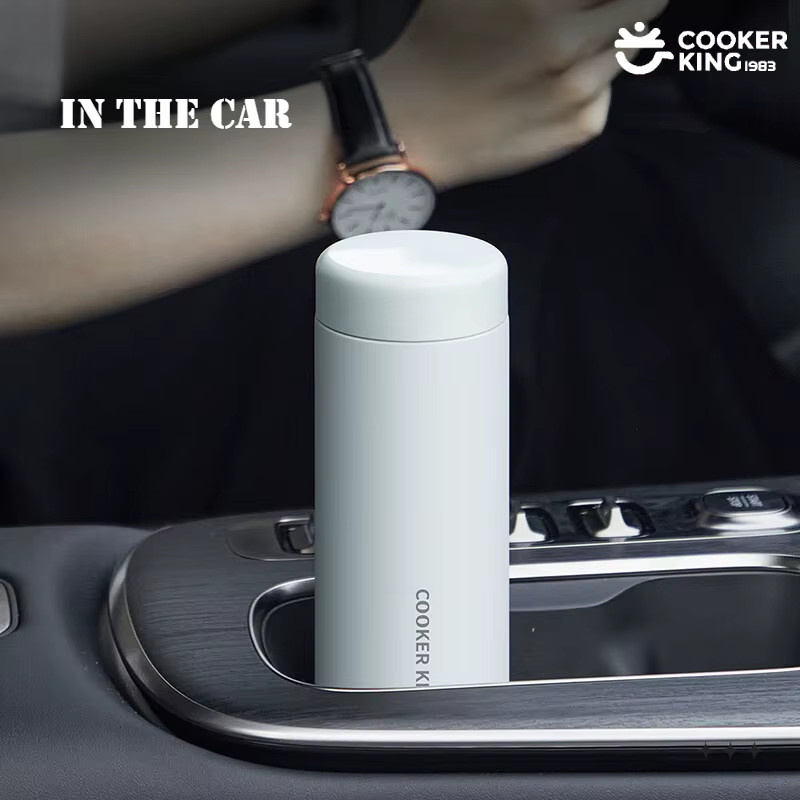 COOKER KING Thermoskanne aus Edelstahl 316 in Weiß, 360 ml minimalistischer Mini-Isolierbecher - Bild 3