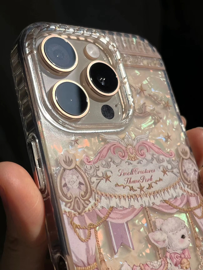 Transparente Silikon Handyhülle mit Laser-weißen Schafen für iPhone 16, 15, 14, 13, 12, 11 Pro Max Plus X - Bild 3