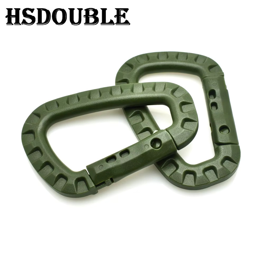 HSDOUBLE Karabiner Snap D-Ring Haken aus Kunststoff, 4er-Set, Multicolour, Taktische EDC Schlüsselanhänger und Rucksack-Zubehör - Bild 2