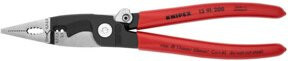 Knipex Elektro-Installationszange 13 91 200 in Schwarz-Rot mit Kunststoffüberzug, Länge: 200 mm - Bild 1