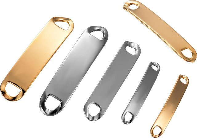 SalaWendy Blank Bar Connector, Edelstahl, Silber Gold Farbe, Unisex - Bild 1