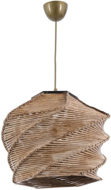 Opviq Pendelleuchte Ruche in Kamel mit Holzdesign, E27, Breite: 32 cm, Höhe: 65 cm, Tiefe: 32 cm - Bild 1