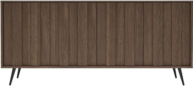 Vente-unique Sideboard Kalsiya in Braun und Schwarz mit integrierter Beleuchtung, Breite: 183,3 cm - Bild 1