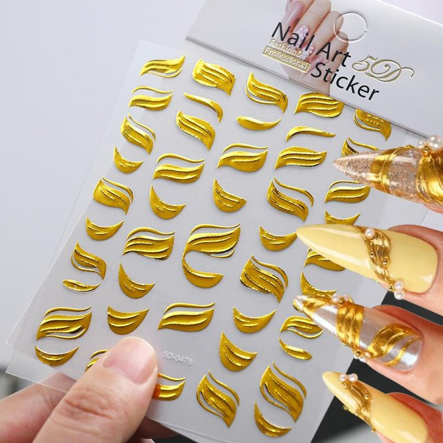 MAFANAILS Nagelaufkleber, Gold, Metallic, Unisex - Bild 1