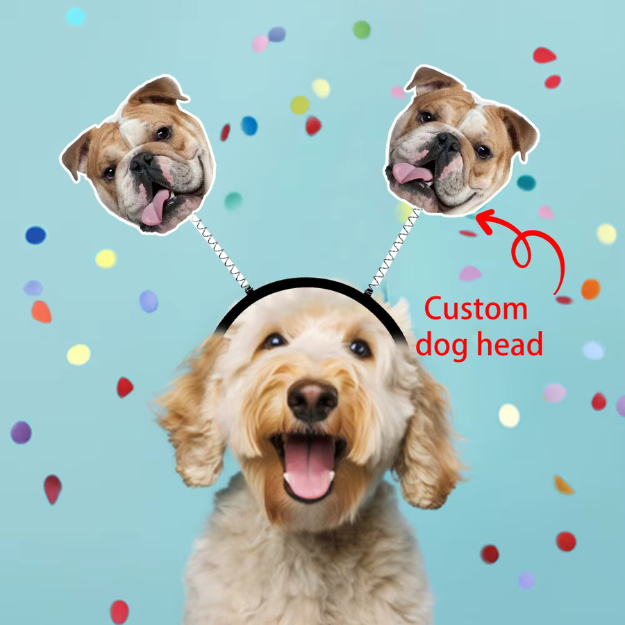 Personalisiertes Foto-Stirnband von WEIGAO in Schwarz für Erwachsene als Party-Requisite für Geburtstag, Hochzeit, Weihnachten oder Abschlussfeier - Bild 3