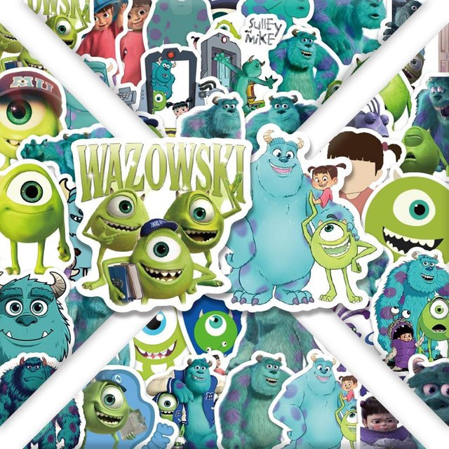 54 Stück Disney Monsters Inc. Graffiti Aufkleber Set, bunte Cartoon Sticker für Laptop, Telefon und Notizbuch, wasserfest - Bild 1