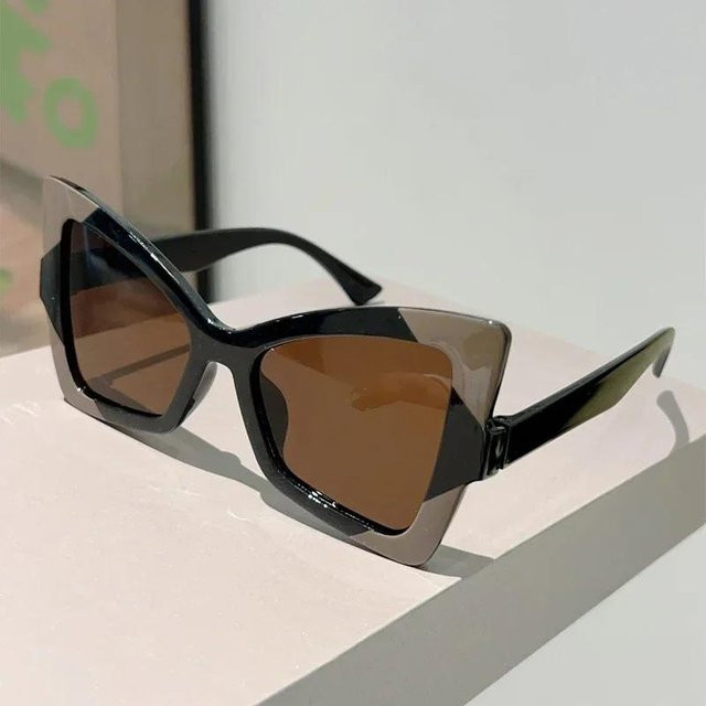 Yiran Sonnenbrille Butterfly, Vollrand, Kunststoff, Damen, Schwarz - Bild 1