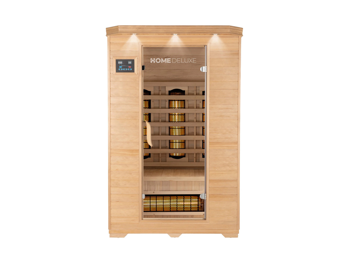 Home Deluxe Infrarotkabine REDSUN M mit Vollspektrumstrahler für 2 Personen, Farbe: Braun, B/T: 120 x 105 cm - Bild 3