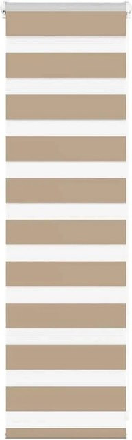 vidaXL Doppelrollo Day & Night Sandbraun gestreift aus Polyester B: 50 cm, H: 100 cm - Bild 1
