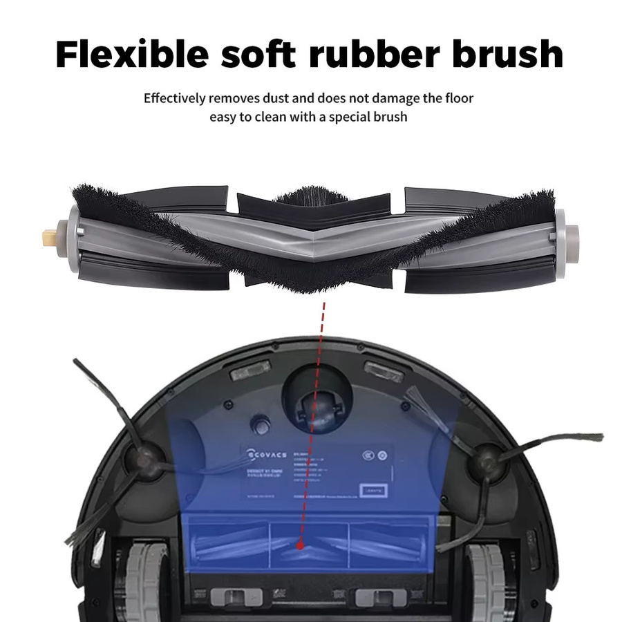 Ecovacs Ersatzteil-Set für Deebot X1 OMNI/TURBO, T10 OMNI/TURBO und X1S PRO mit Staubbox, Hauptseitenbürste, Hepa-Filter, Staubbeutel und Wischtüchern - Bild 4