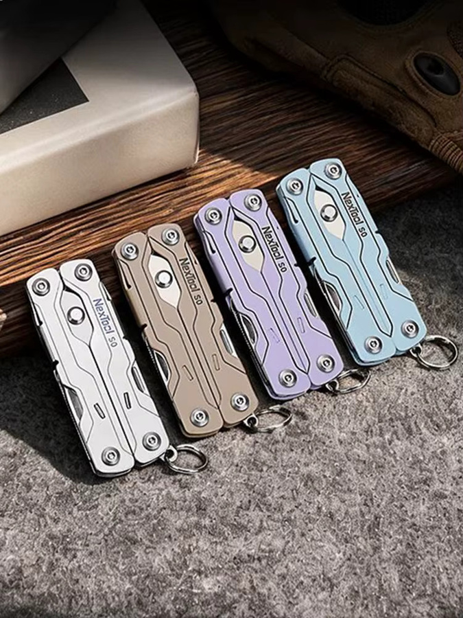 NexTool Mini Sailor Scissors S0 8-in-1 Mikro-Schlüsselanhänger-Multitool in Silber als tragbares und faltbares EDC-Taschenwerkzeug - Bild 6