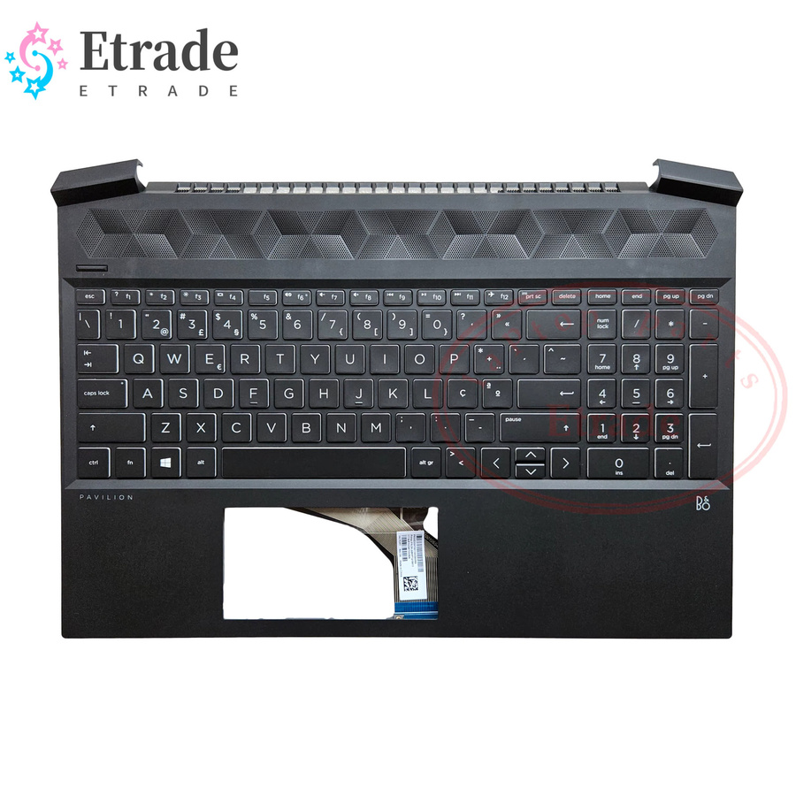 HP Pavilion Gaming 15-EC TPN-Q229 Serie Laptop Palmrest Oberseite mit Tastatur in Schwarz oder Weiß EAG3H00301P EAG3H00303 - Bild 2