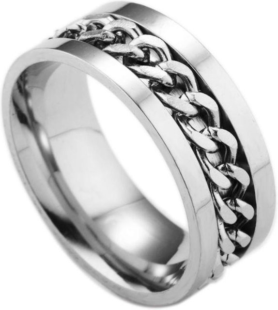 KaiTingu Jewelry Fingerring, Edelstahl, Silber, Unisex - Bild 1