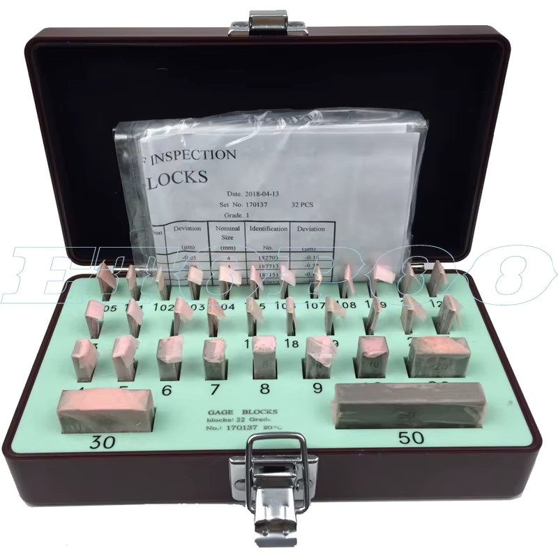 ETOPOO 32-teiliges Metrisches Messblock-Set aus Hochgeschwindigkeitsstahl in Silber, 0-Klasse Präzisions-Messwerkzeug für Frästische und Drehmaschinen - Bild 2