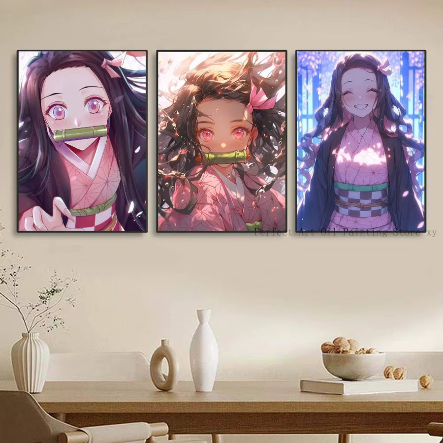 Selbstklebendes und wasserfestes N-nezuko Anime-Charaktere-Poster in Mehrfarben - Bild 4