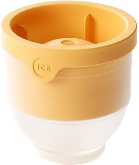 NATAWA Eisball-Maker Gelb – Auslaufsichere Kugel-Eisform aus Silikon und Kunststoff mit Deckel für Kaffee, Limonade und Soda - Bild 1
