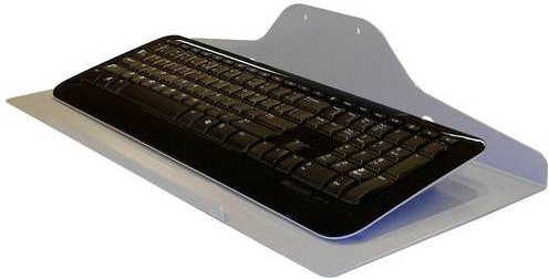 Neomounts Universal Tastatur und Maus-Halterung in Silber, B/T: 75 x 75 cm - Bild 1
