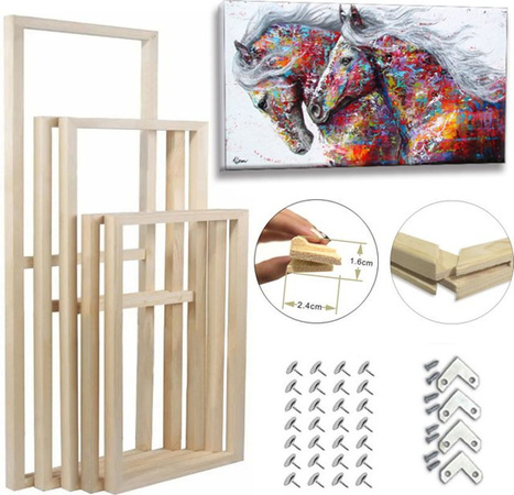 Little PP Holzrahmen für Leinwand und Ölgemälde in Braun oder Beige, B/H: 30 x 20 cm