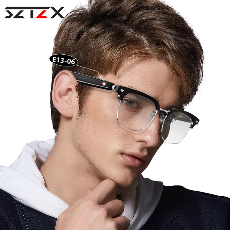 SZTZX Smartglasses Sonnenbrille, Herren, Vollrand, Schwarz, Kunststoff, polarisiert - Bild 2