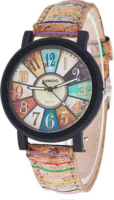 xianyi01 Digitaluhr, Schmetterling, beige, Leder, Damen - Bild 1