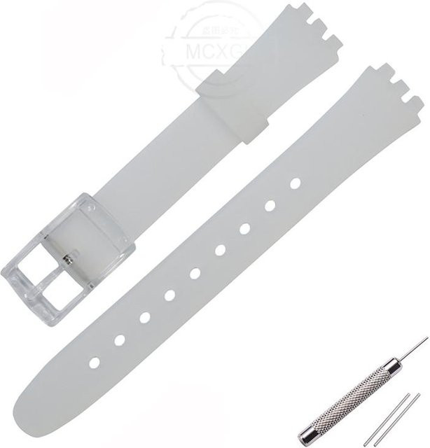 Uhrenarmband Silikon, weiß, Damen, 12 mm - Bild 1