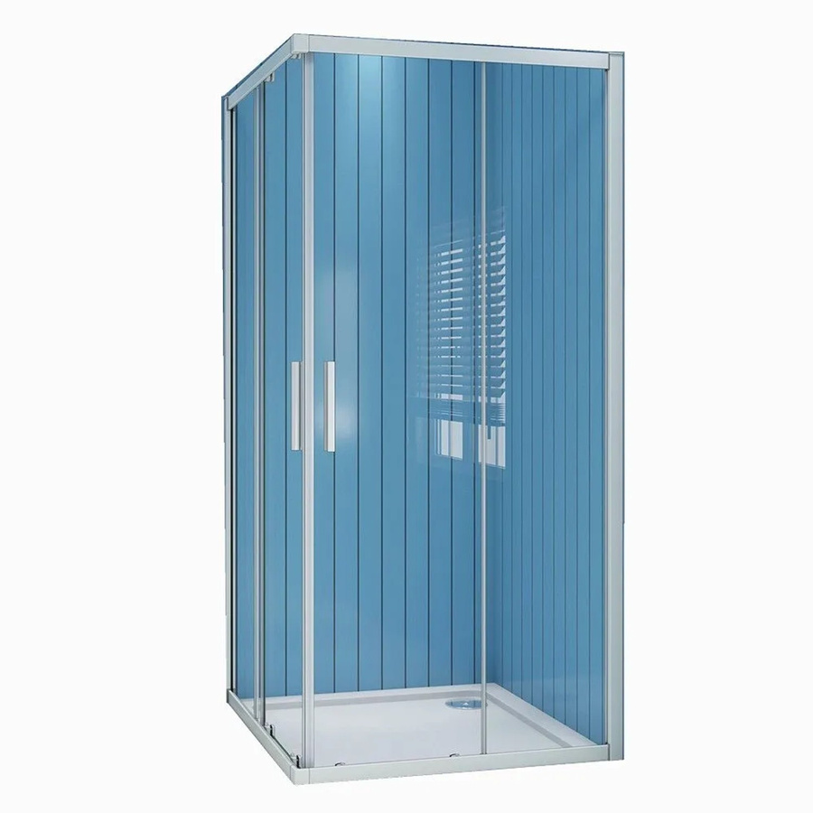 Duschparadies Duschkabine Eckdusche mit Schiebetür aus 5mm ESG Sicherheitsglas, Farbe Mattgrau, B/T/H: 70 x 70 x 185 cm - Bild 2