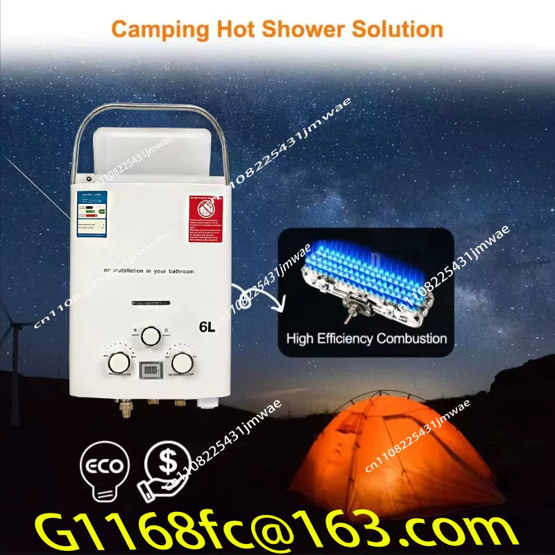Outdoor Camping Warmwasserbereiter 6L mit Duschkopf für Auto, LKW und Zelt - Bild 3