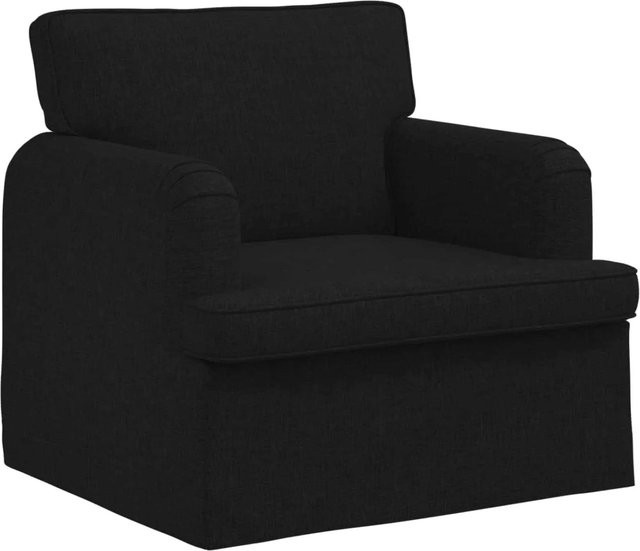 vidaXL Sofa Schwarz mit Stoffbezug und Metallrahmen B/T/H: 84 x 80 x 85 cm - Bild 1