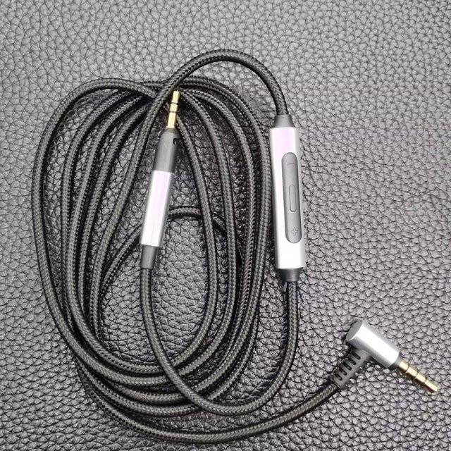 Poyatu Upgrade-Ersatzkabel mit Mikrofonfernbedienung für Sennheiser HD598 HD558 HD518 HD519 HD579 HD 598CS SE SR in Schwarz - Bild 1