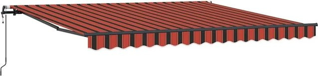 vidaXL Einziehbare Markise mit Fernbedienung in Orange und Braun, B/T: 400 x 300 cm - Bild 1